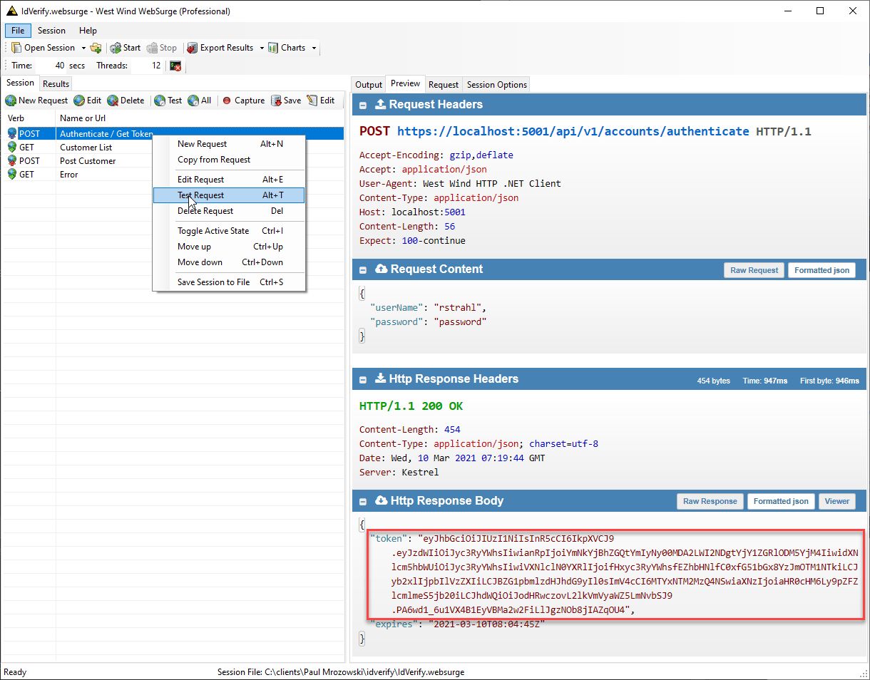 ASP.NET Core 基于角色的 JWT 令牌