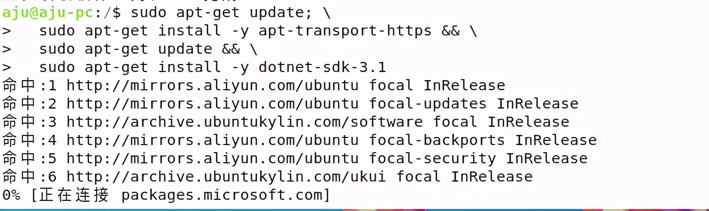 Ubuntu Kylin 部署 .Net Core 应用程序