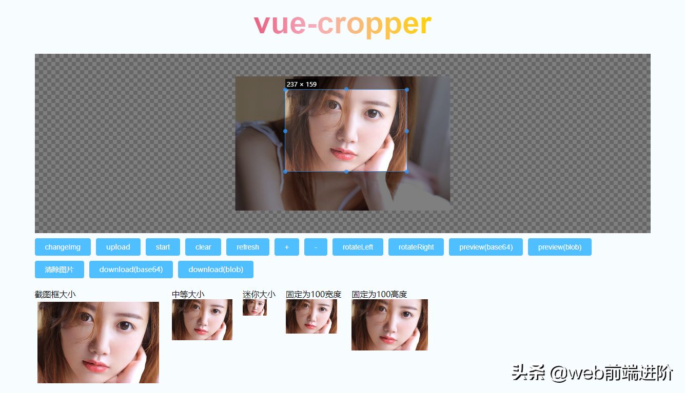 超优雅 Vue 图片裁剪组件Vue-Cropper