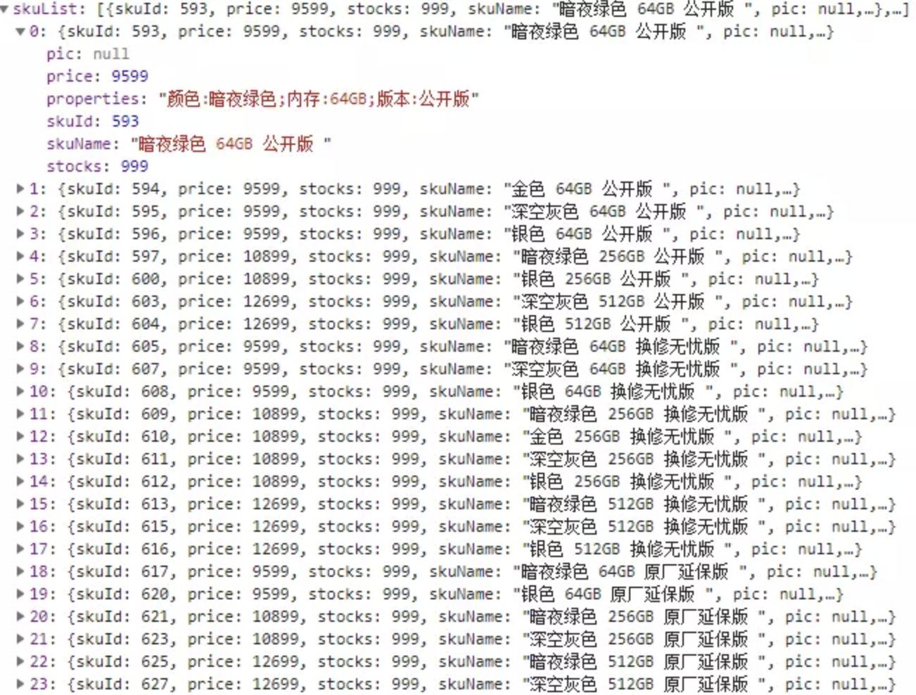 商品规格SKU算法实现 - mall4j开源商城系统