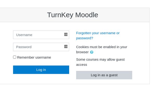 Moodle 登录界面