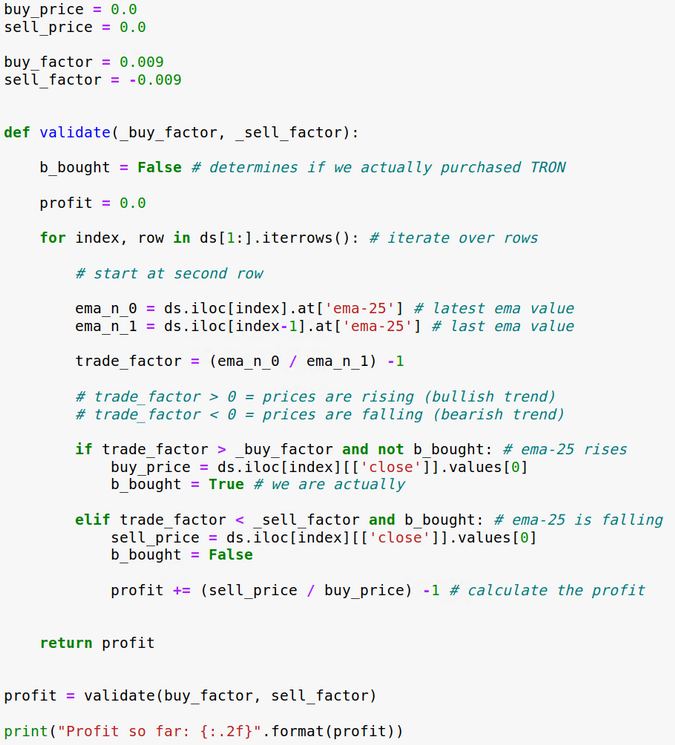 Validation function