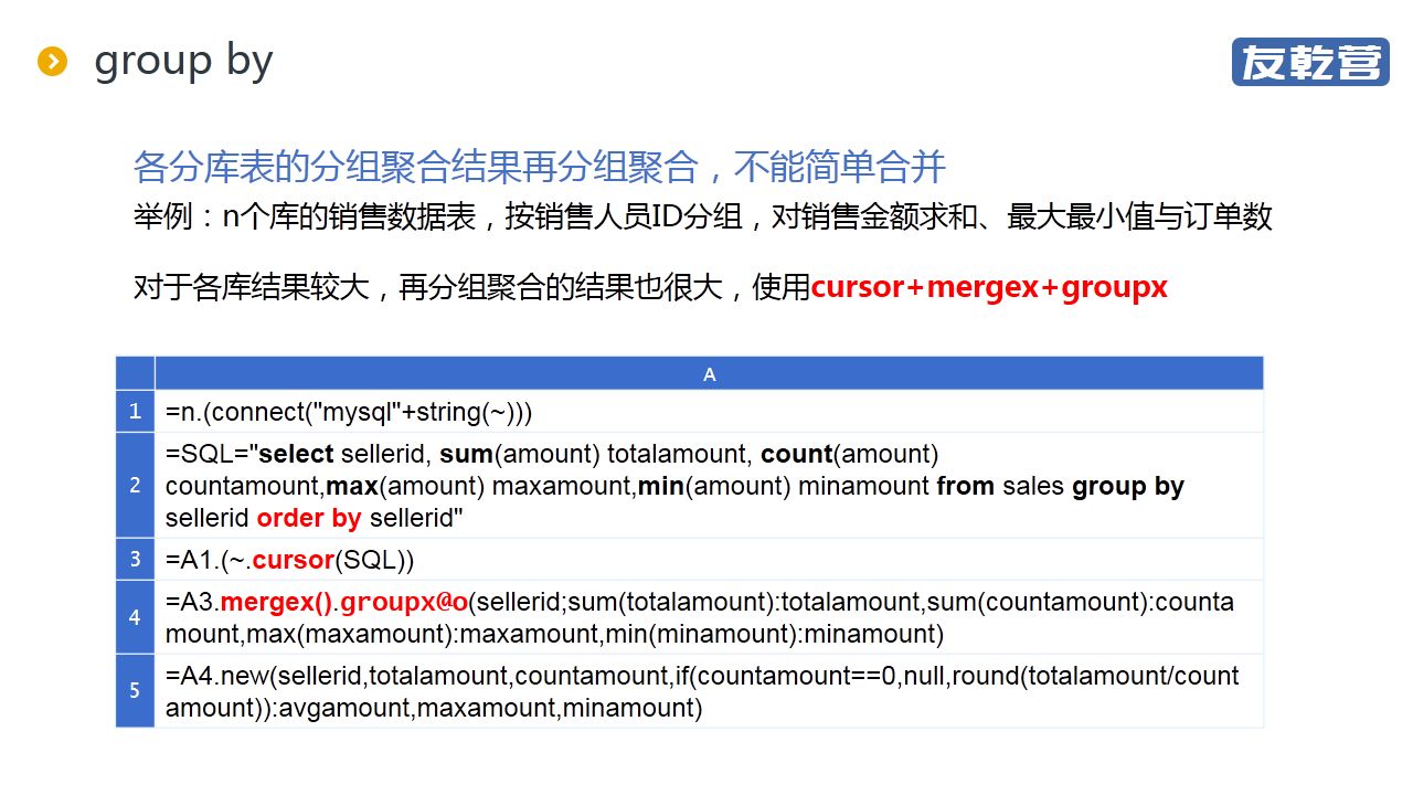 分库后的统计查询