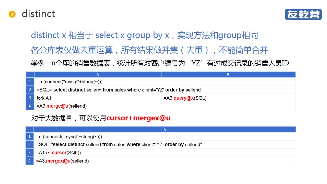 分库后的统计查询