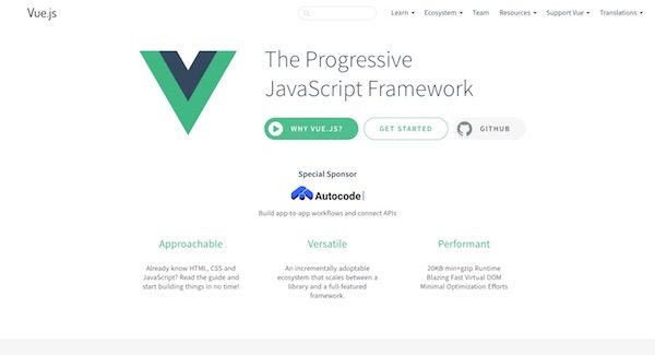 Vue JS page