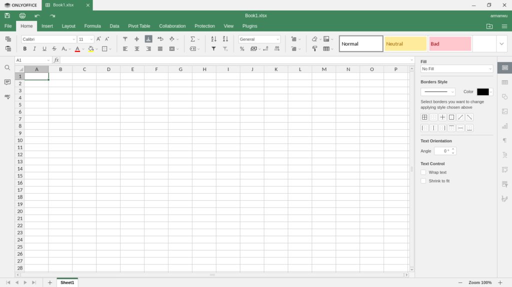 ONLYOFFICE Spreadsheets Editor