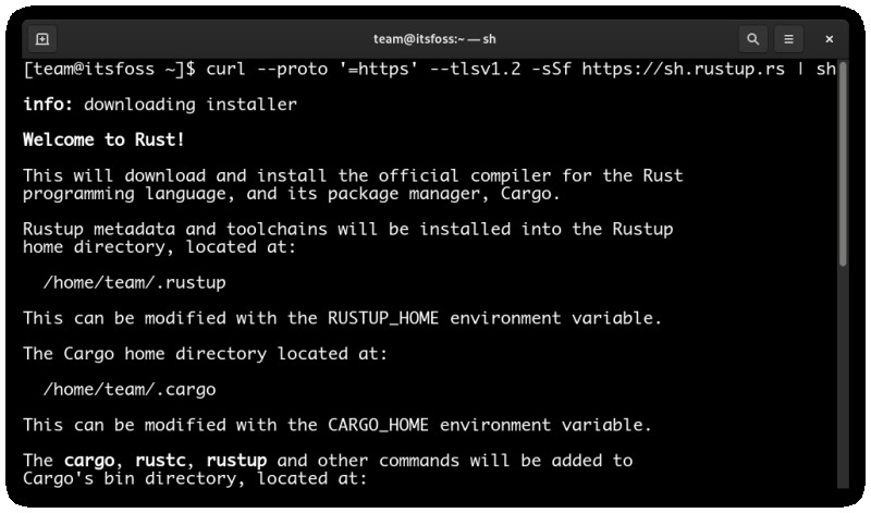 Installing Rust on Linux