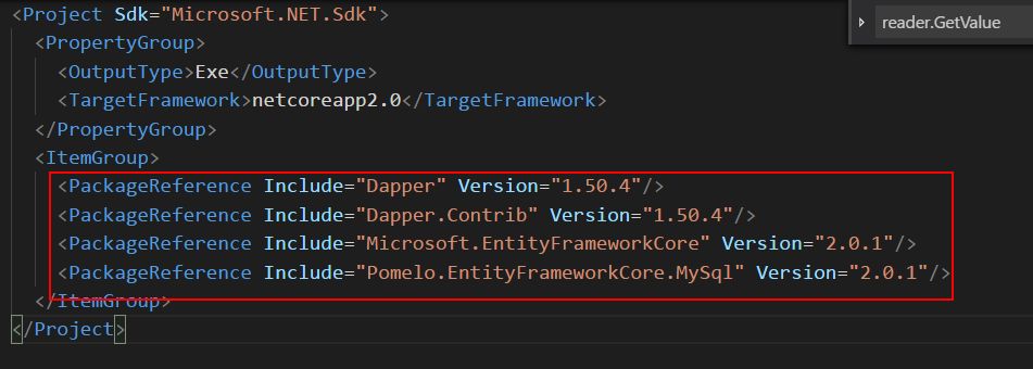 .Net Core下多种ORM框架特性及性能对比