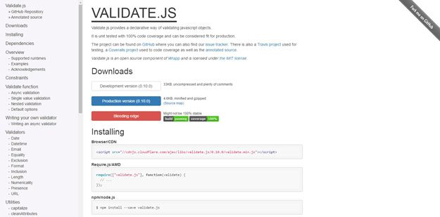 15个最佳的 JavaScript 表单验证库