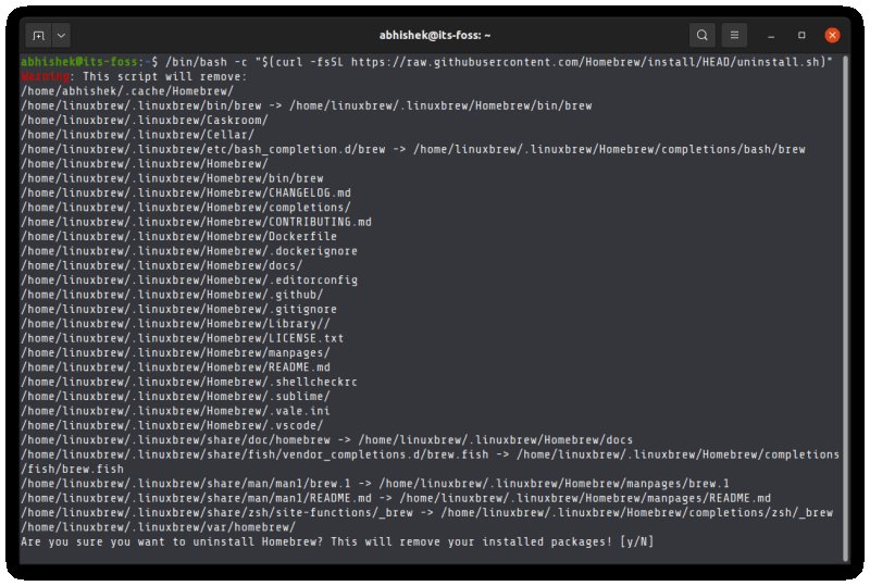 Removing Homebrew from Linux