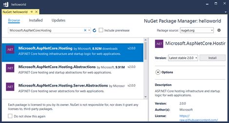 .NET Core多平台开发体验一：Windows