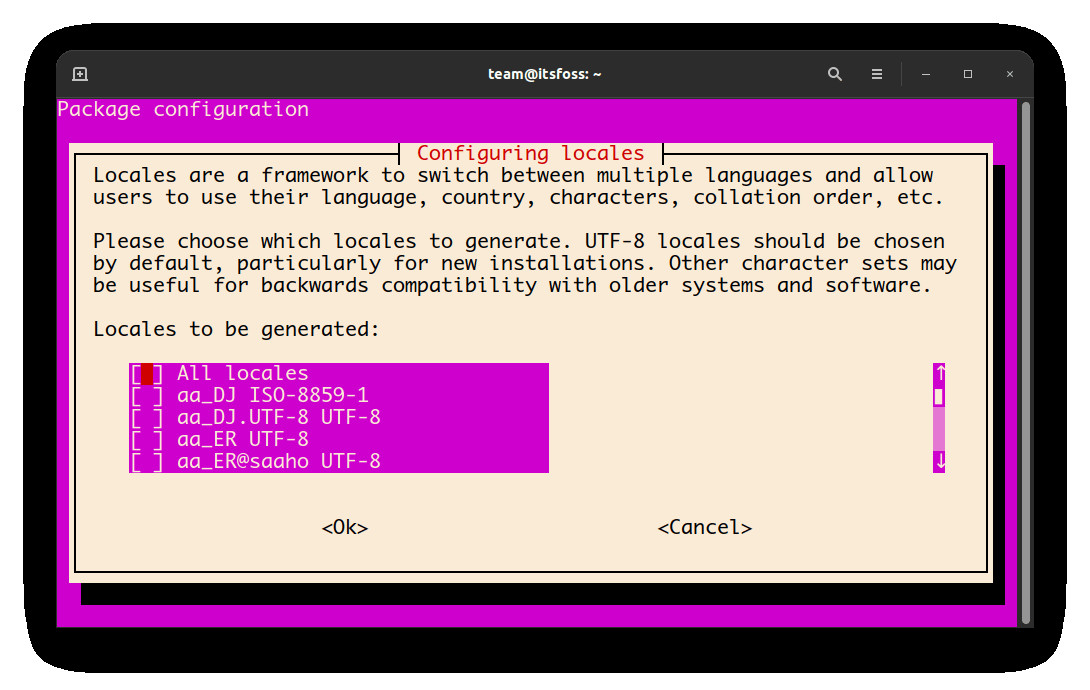 sudo dpkg reconfigure locales