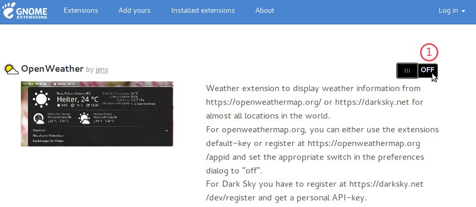 GNOME Extension – Page