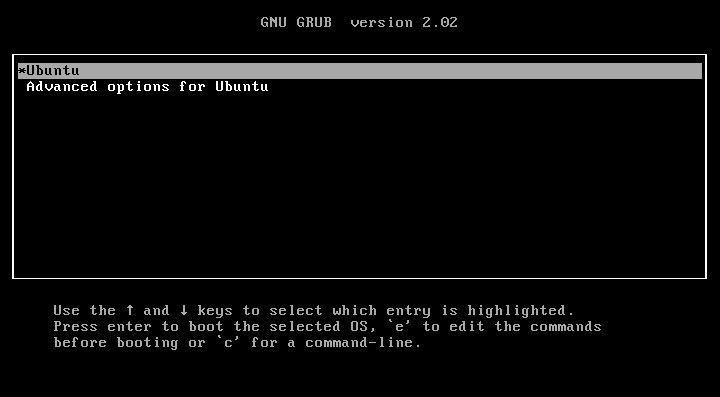 Grub Menu