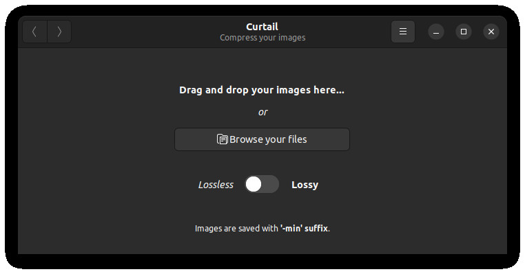 curtail app interface