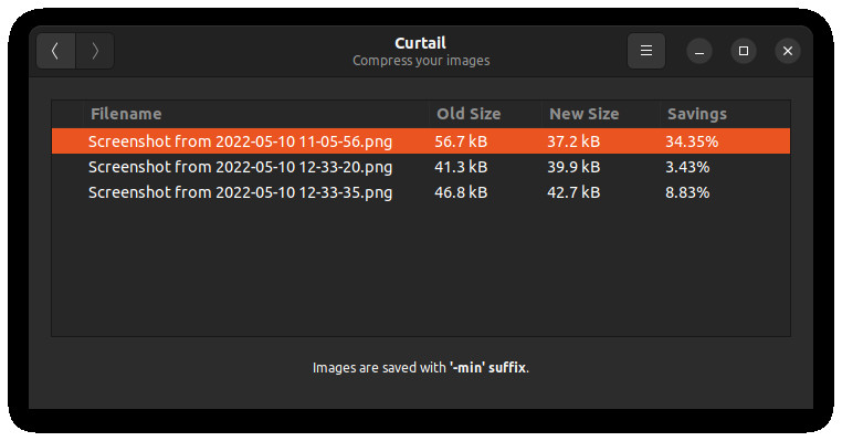 curtail image compression summary