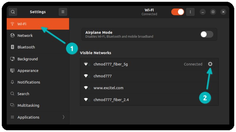 access network settings ubuntu