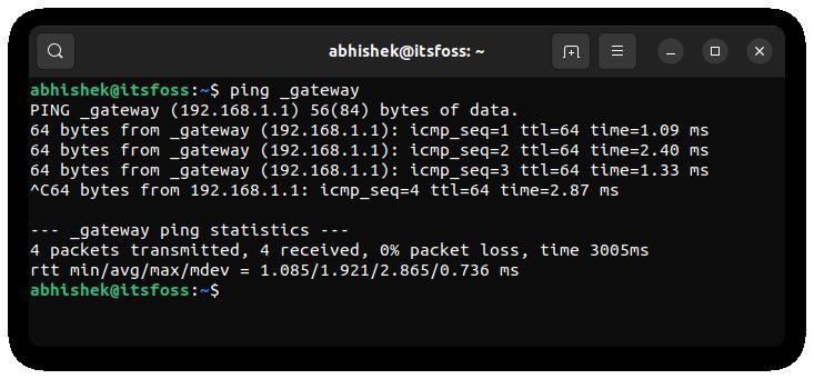 ping gateway