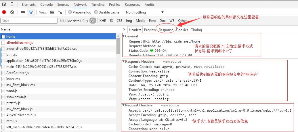 web开发浏览器抓包分析