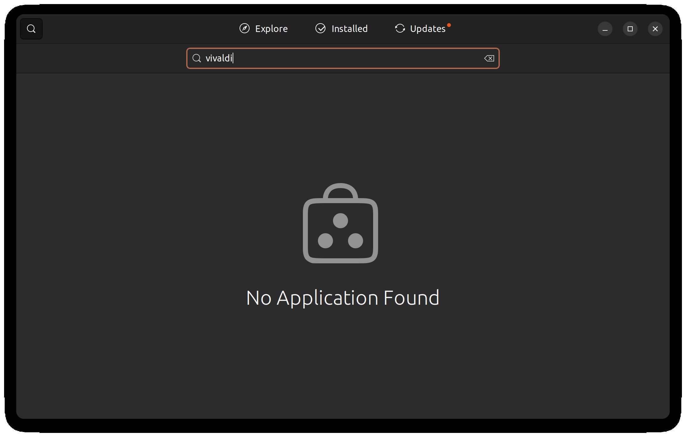 Searching for installed applications may not show any results in Ubuntu Software Center