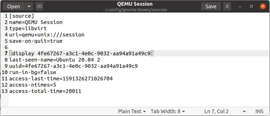 QEMU 会话文件