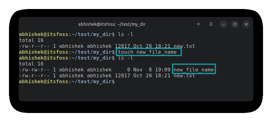 touch command ubuntu