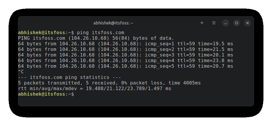 ping command ubuntu