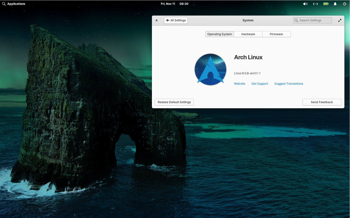 Arch Linux 中的 Pantheon 桌面