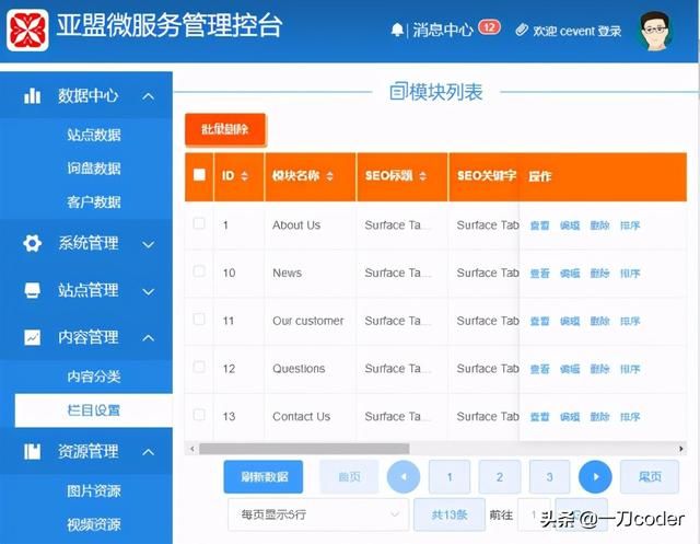 web全栈：java微服务vue列表查询分页组件开发CMS2